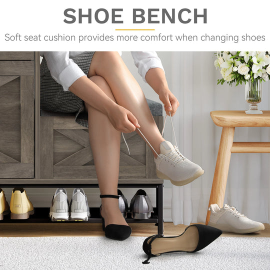 Shoe Storage Cabinet with Drawers Entryway Shoe Storage