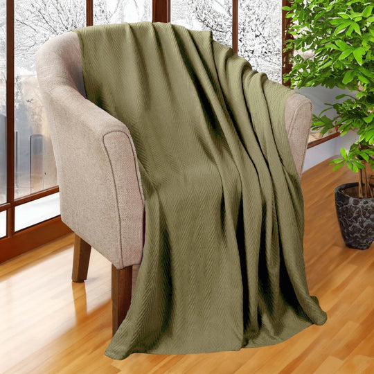 Metro Zig-Zag Chevron All-Season Bedding Cotton Blanket