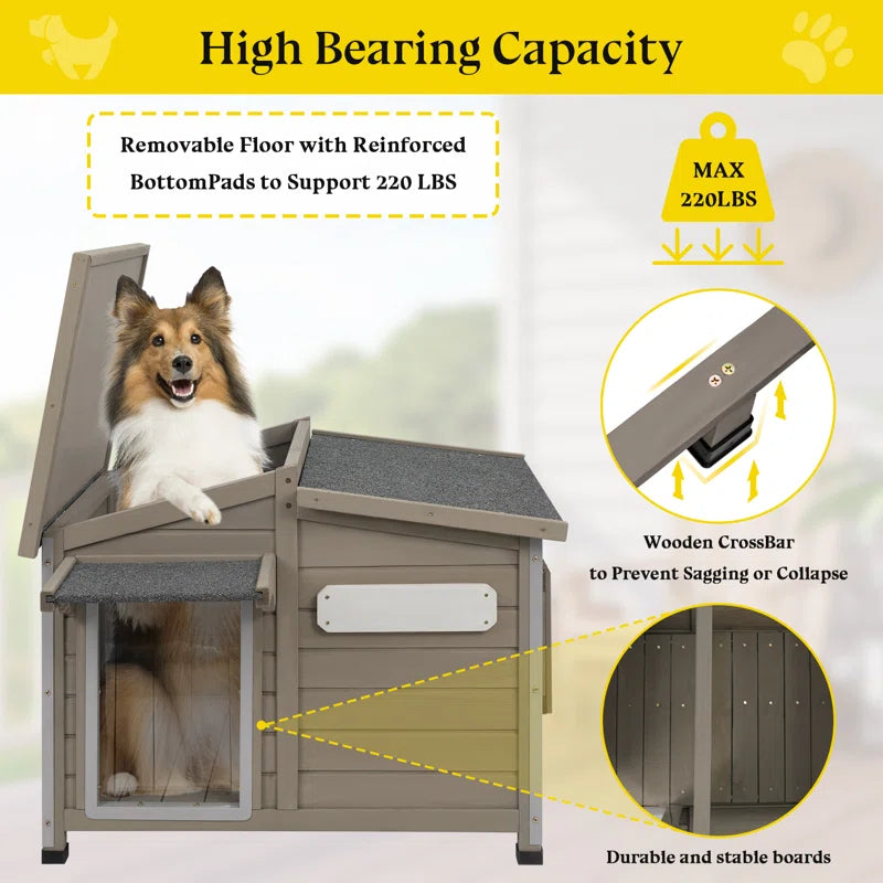 Haiya Dog House with Chew-Proof Iron Frame