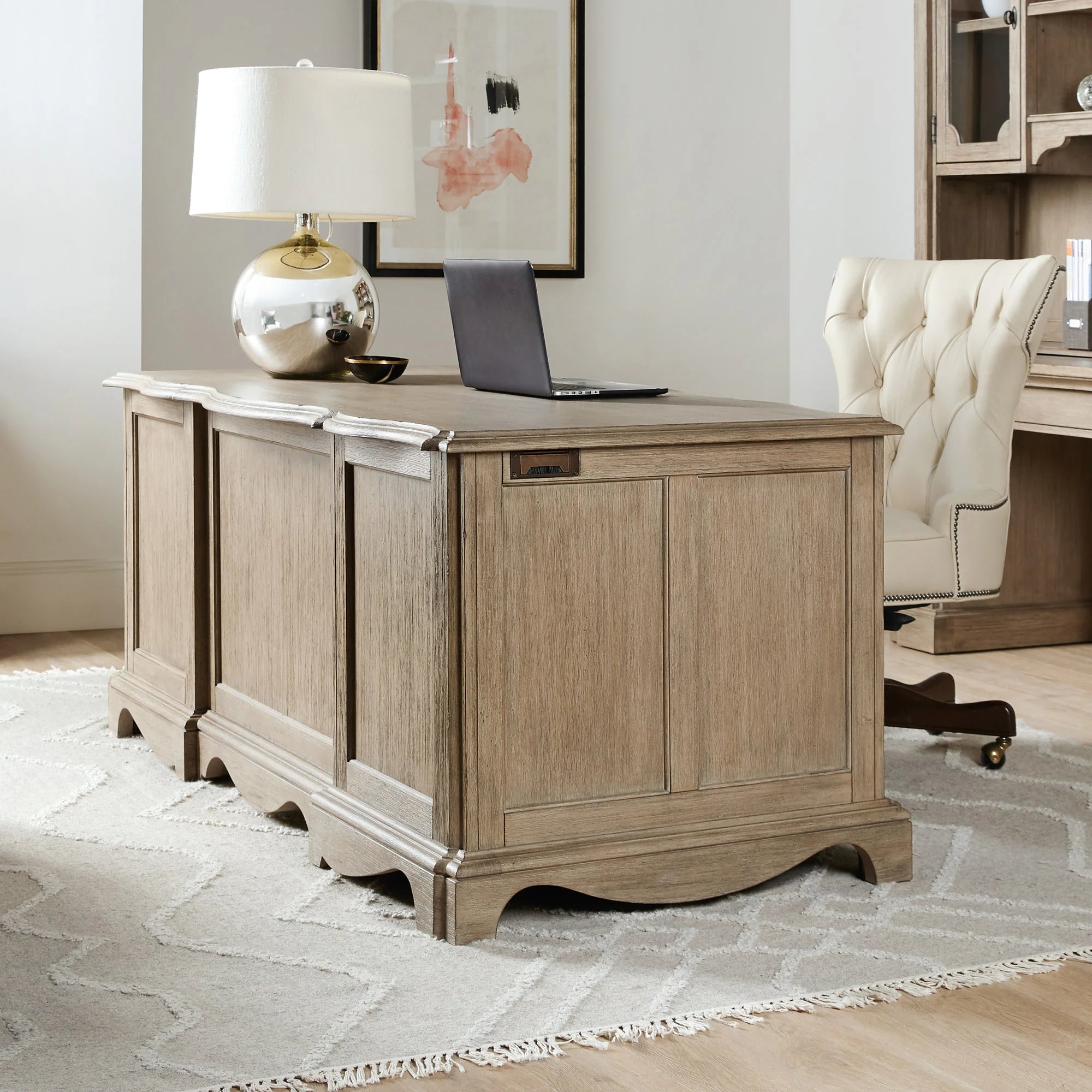 Hooker Furniture Work Your Way 72" Wide Wood Veneer 7 Drawer Executive
