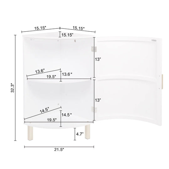 Dorion Corner Channel Front Cabinet