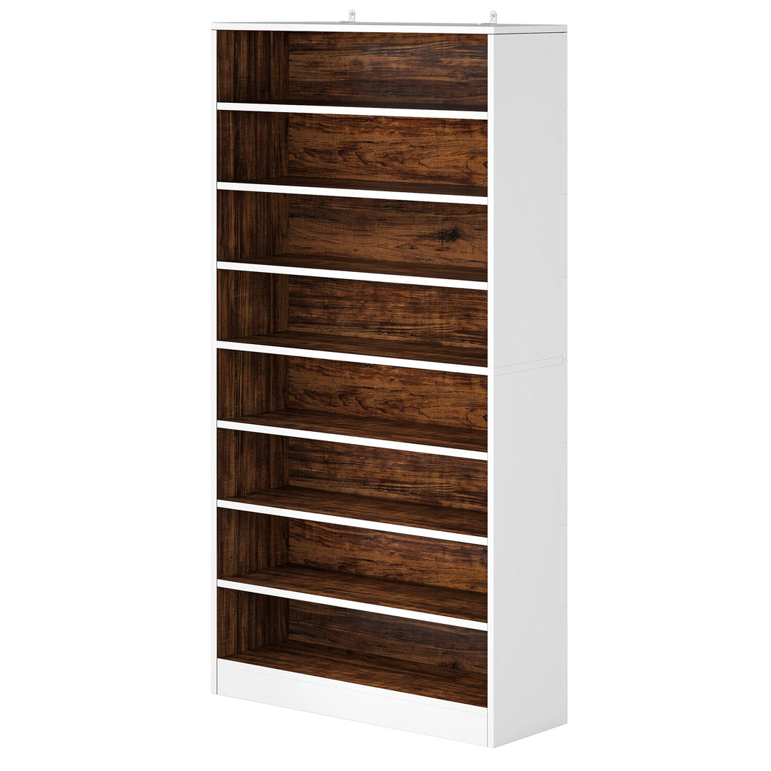 9 Tiers Shoe Cabinet 40-45 Pairs Heavy Duty Wood Freestanding Shoe Storage Cabinet with Open Storage for Entryway