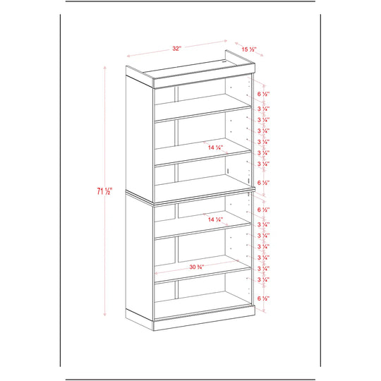100% Solid Wood Bathroom & Laundry Storage Cabinet, Raised Panel Doors, Adjustable Shelves, 32" Wide, 71.5" Tall