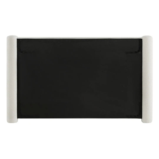 Modern Fully Upholstered Platform Bed Frame with Wide Headboard