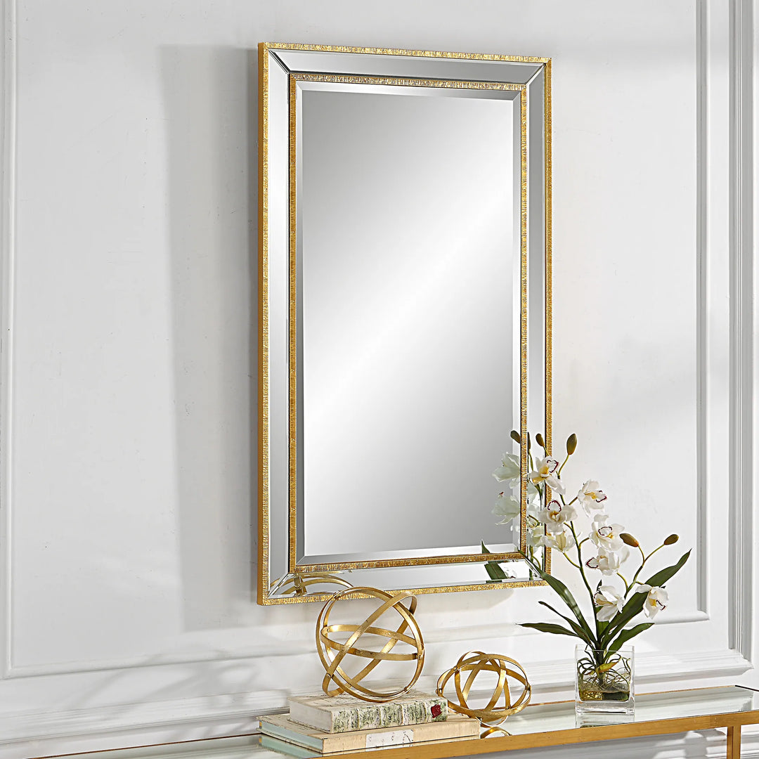 24 X 40 In. Gold Rectangular Mirror - 24" W X 40" H X 1" D