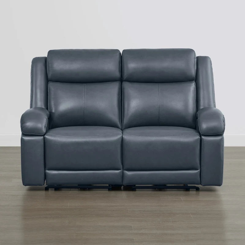 Hadlee Genuine Leather Reclining Sofa with Multi-Function Console.