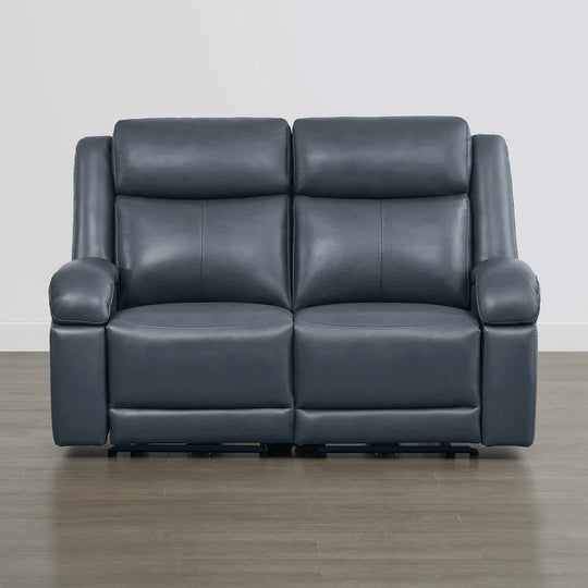 Hadlee Genuine Leather Reclining Sofa with Multi-Function Console.