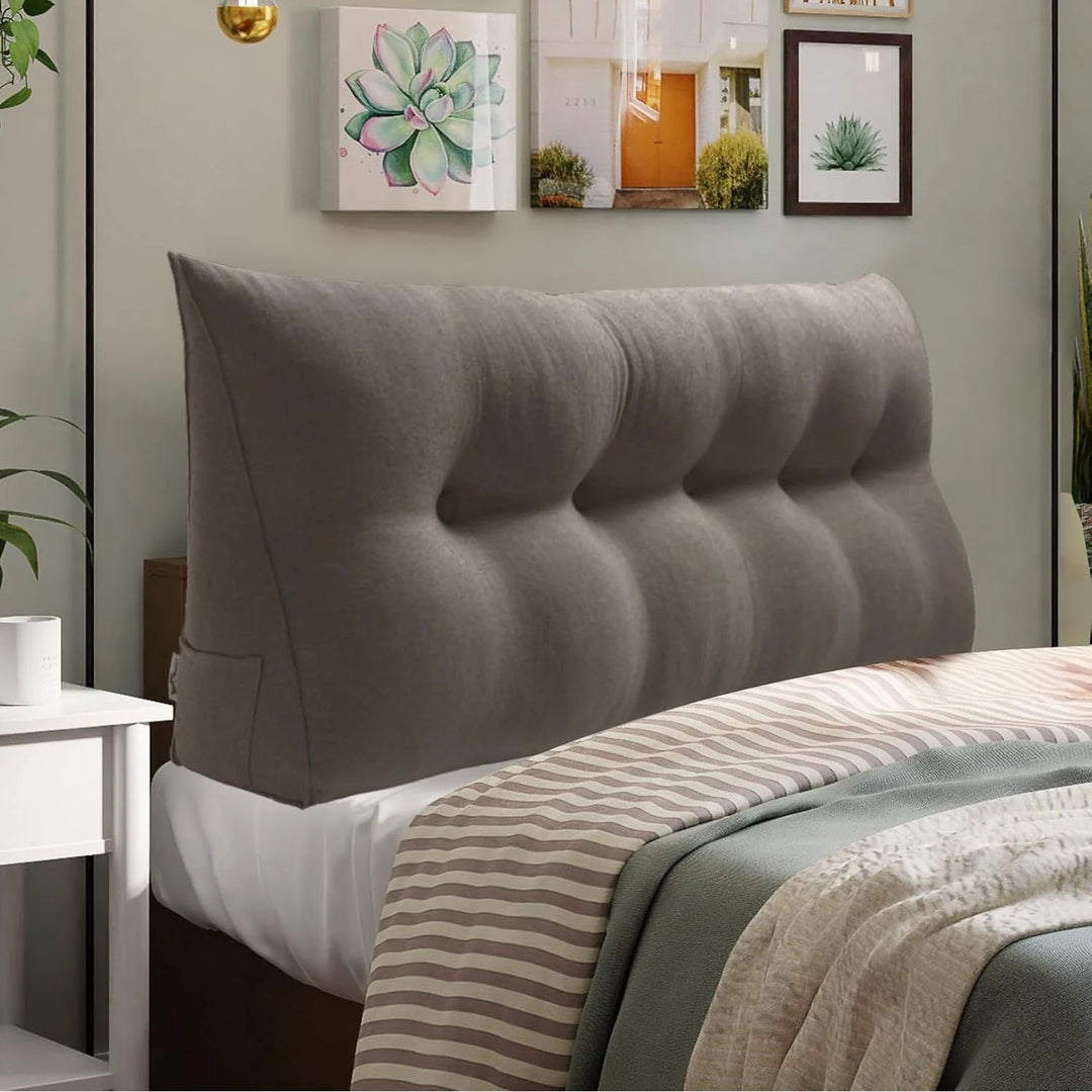Bed Rest Wedge Reading Pillow Headboard Back Support Cushion
