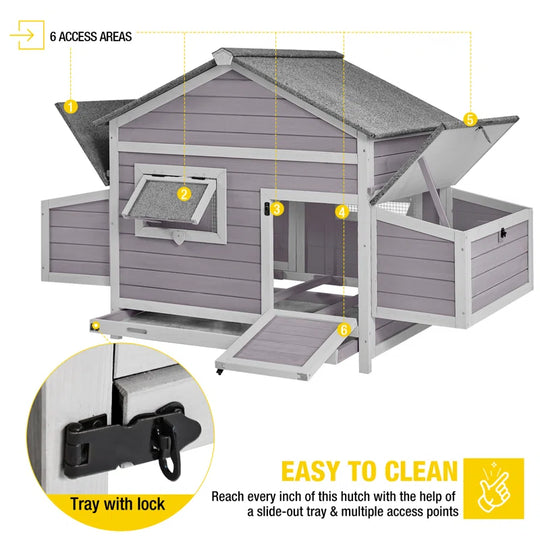 16.8 Square Feet Chicken Coop with Nesting Box