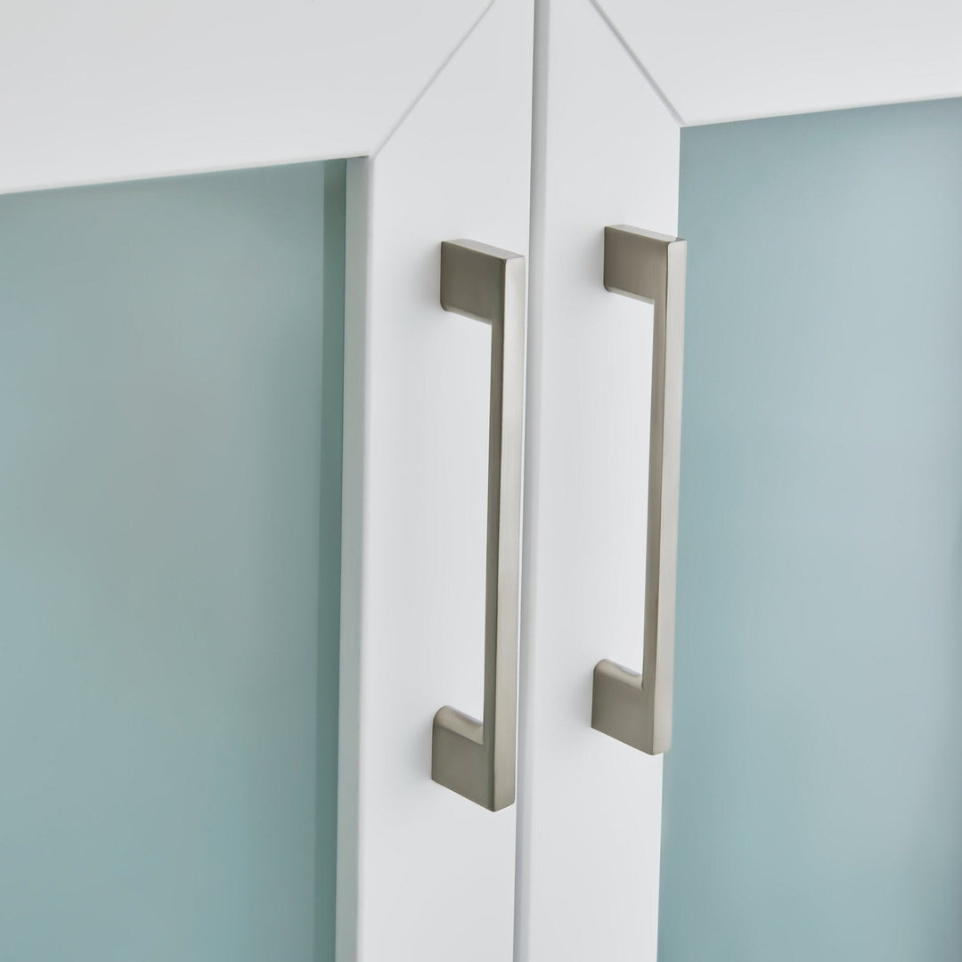 96-Inch Double Sink Bathroom Vanity Set with Engineered Marble Top and Free Mirror - 96 X 18.5 X 36 Inches