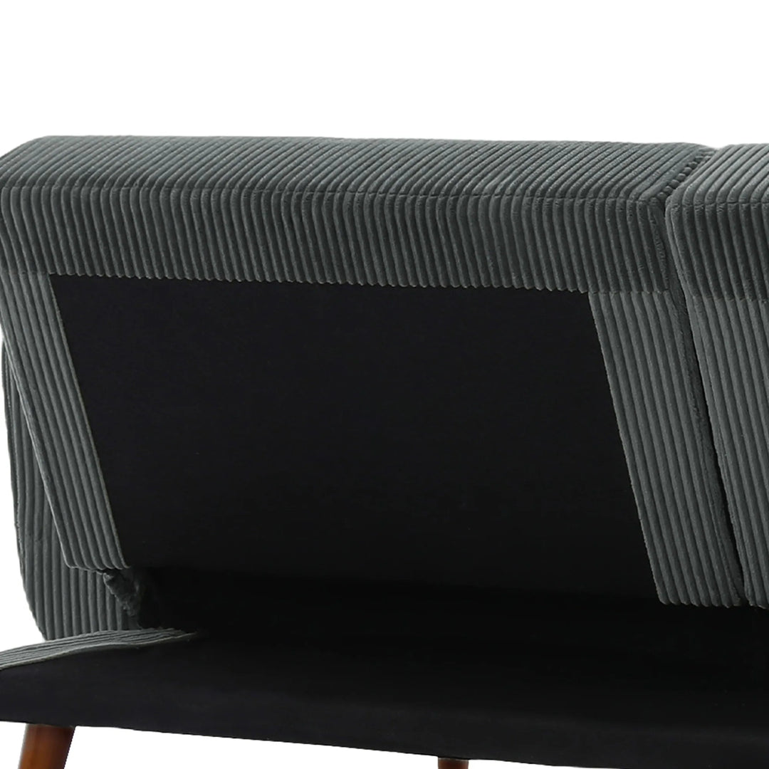 73" W Upholstered Corduroy Convertible Sleeper Sofa Bed with Pillows