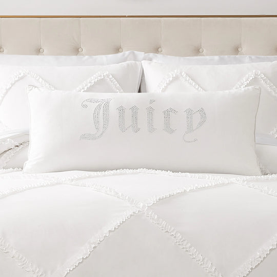 Silver Rhinestone Pillow 16" X 36"