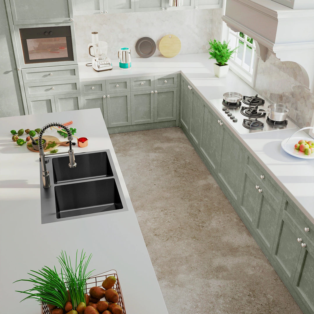 Drop in Double Bowl 304 Stainless Steel Kitchen Sink