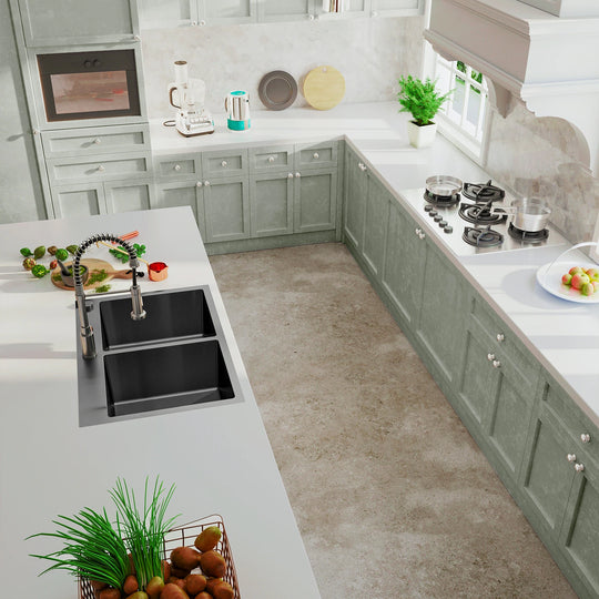Drop in Double Bowl 304 Stainless Steel Kitchen Sink