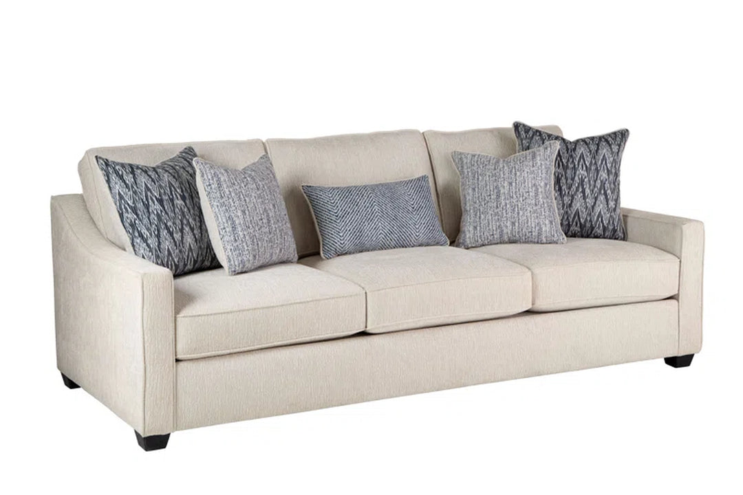 Cherisse 96" Tuxedo Arm Sofa with Reversible Cushions