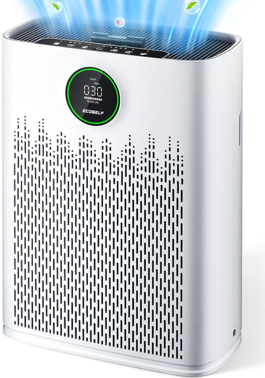 COSELF Air Purifier for Large Room up to 1295 Sq.Ft - 2X-Power Filtration, 99.97% Particle Removal, Smart Air Quality Sensor, Quiet Sleep Mode