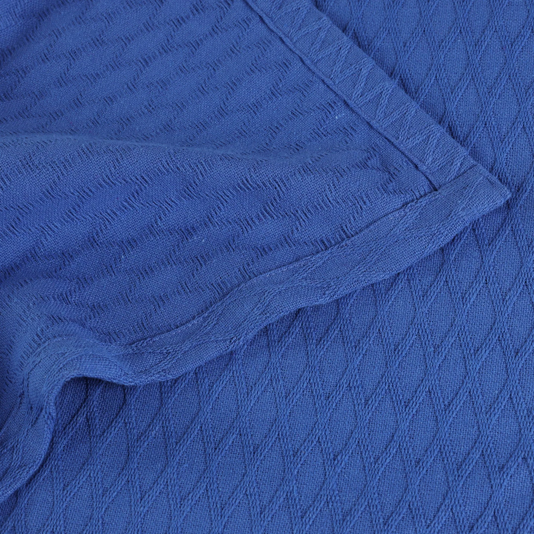 Diamond Weave All-Season Bedding Cotton Blanket