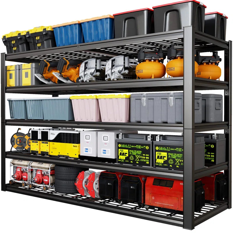 Garage Shelving Heavy Duty , 24"D X84"H Metal Shelves with 5 Tier Adjustable Garage Storage Shelves,Industrial Shelving