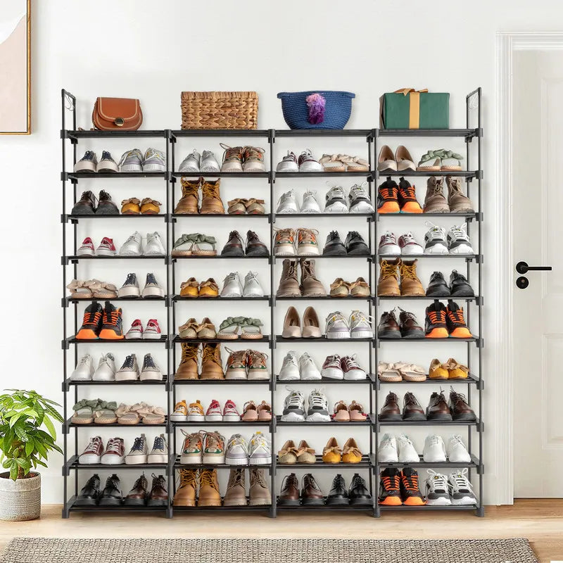 10-Tier Shoe Rack-Tiered Storage for Sneakers, Heels, Flats, Accessories, and More-Space Saving Organization