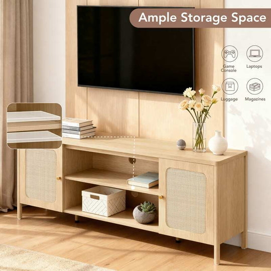 62" Bohemian TV Stand Modern Media Console Entertainment Center