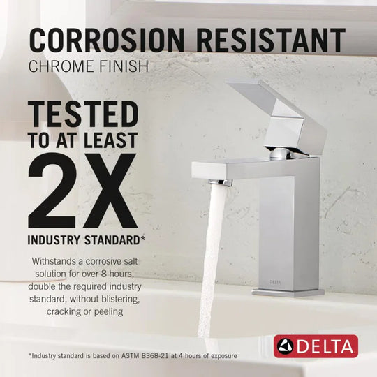Modern Single Hole Bathroom Faucet with Drain Assembly, Single Handle Bathroom Sink Faucet