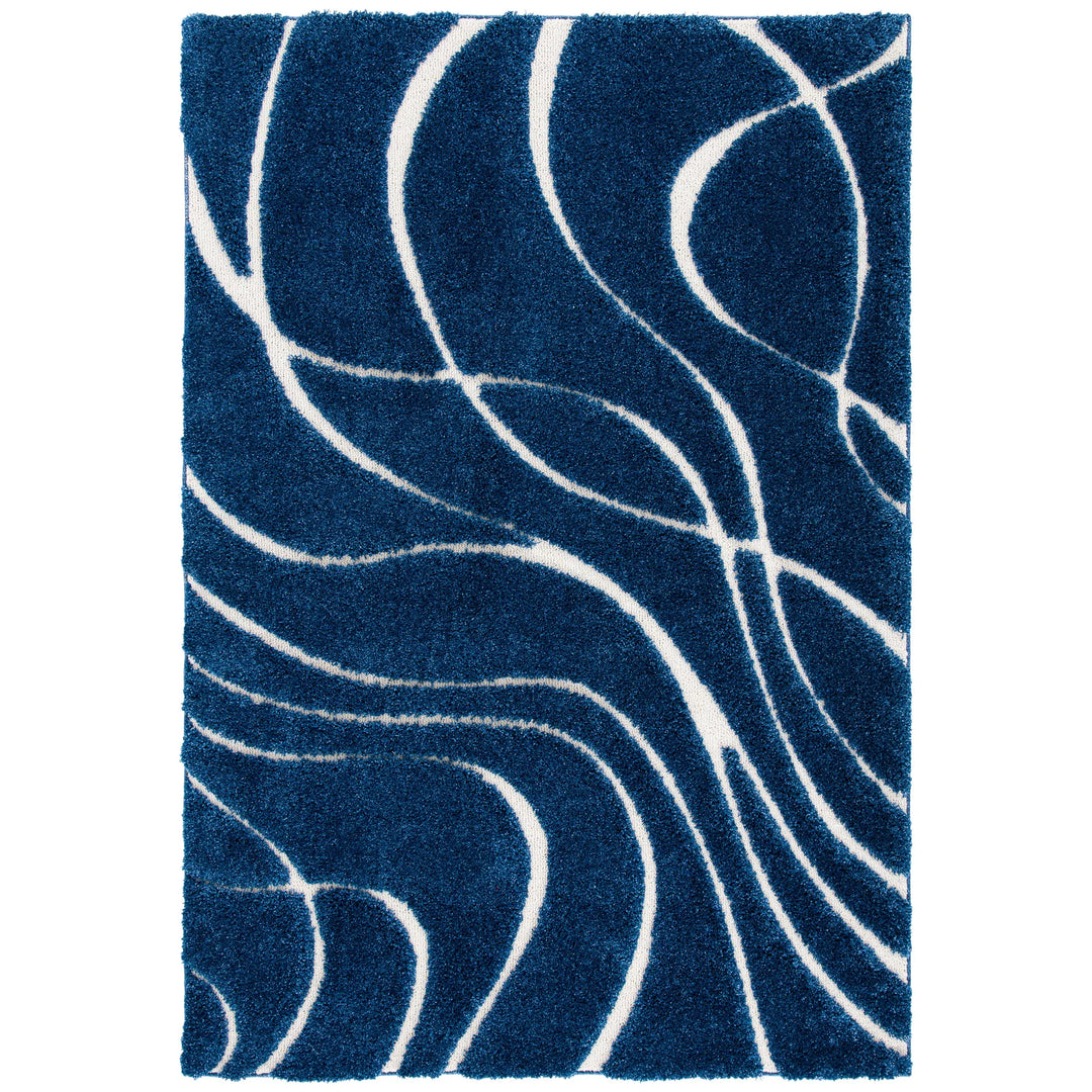 Florida Shag Sigtraud Abstract Waves 1.2-Inch Thick Rug