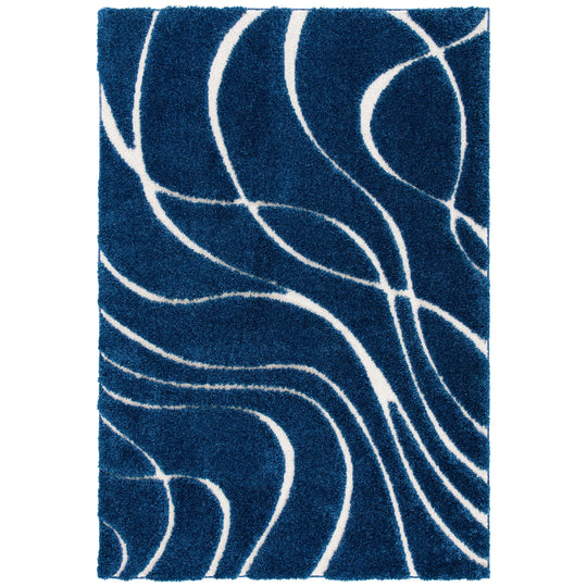 Florida Shag Sigtraud Abstract Waves 1.2-Inch Thick Rug