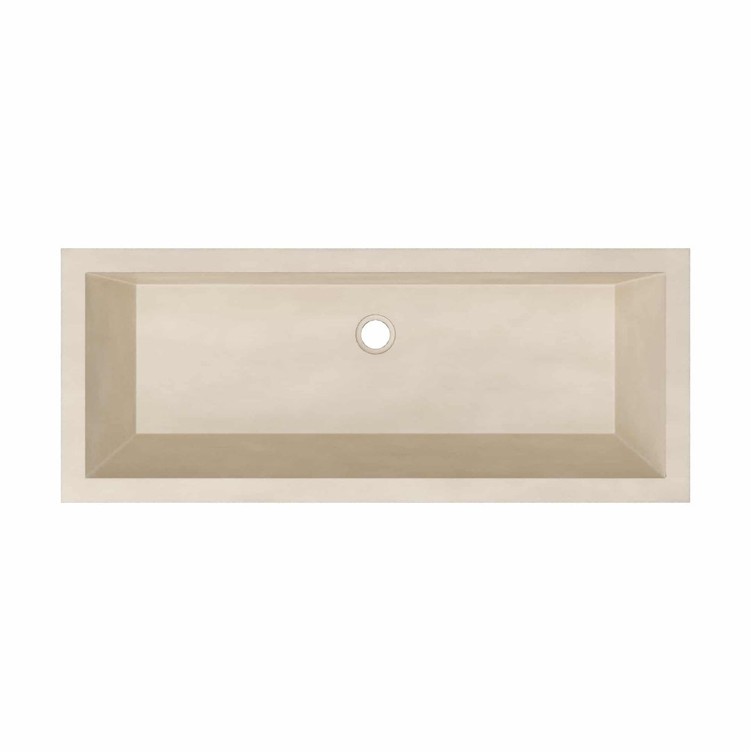 Arcata Nativestone Concrete Undermount Trough Bathroom Sink