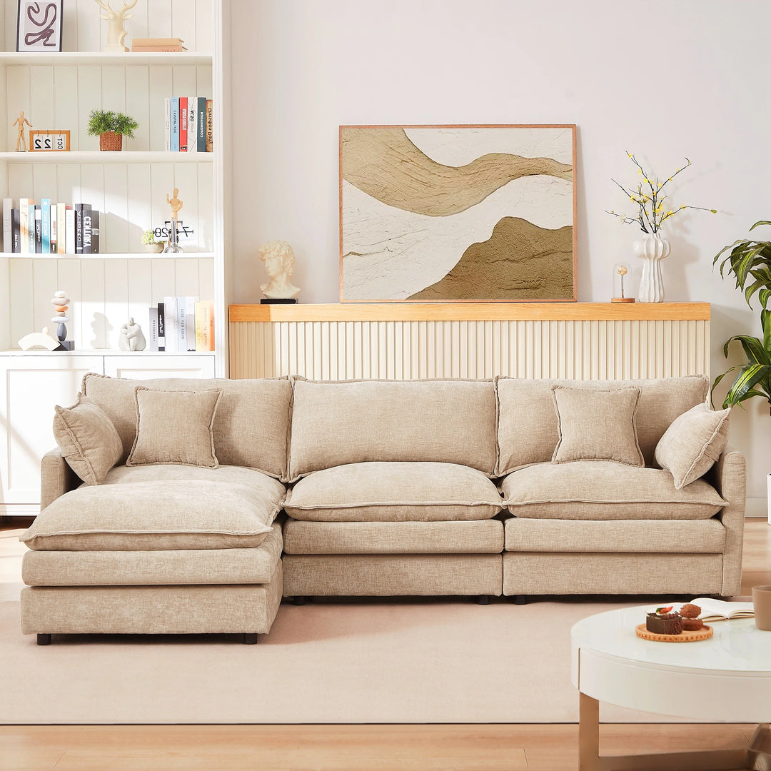 Modular Sectional Sofa, 102 Inch L Shaped Couch Set for Living Room
