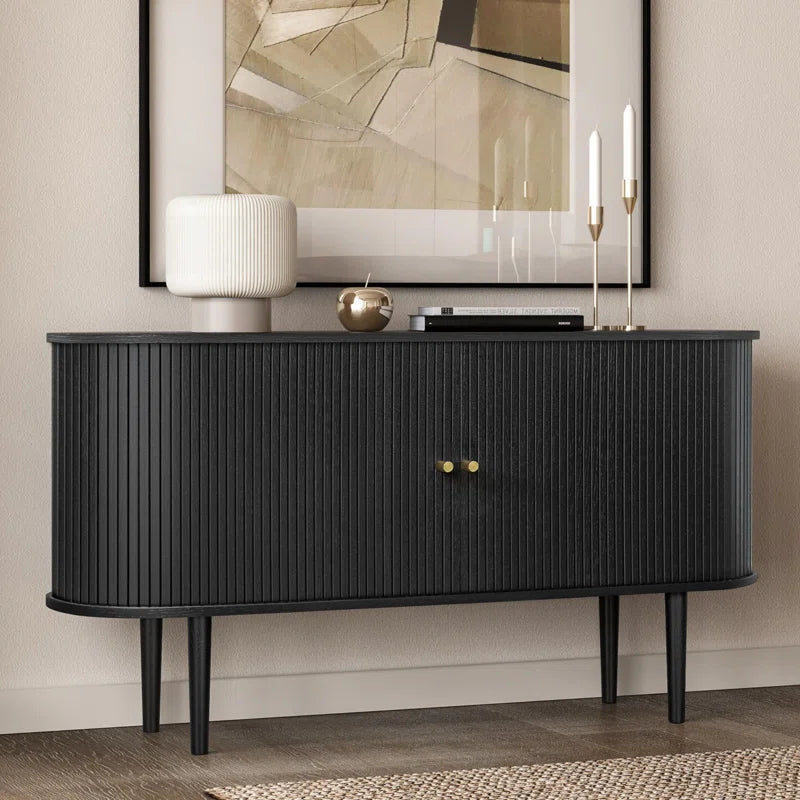 Sideboard Cabinet with Doors and Shelves - Cabinet for Living Room, Bedroom, Entryway and Office Credenza. Kitchen Buffet, Modern Media Console Table with Storage