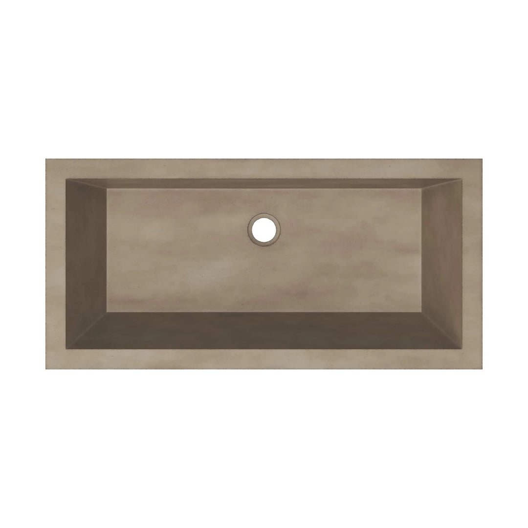 Arcata Nativestone Concrete Undermount Trough Bathroom Sink