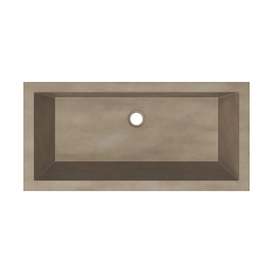 Arcata Nativestone Concrete Undermount Trough Bathroom Sink