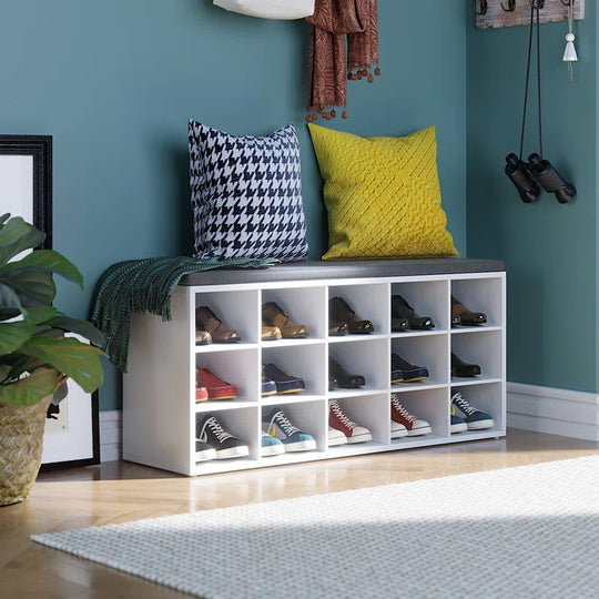 Jurina 15 Pair Shoe Storage Bench
