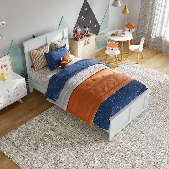 Charlotte Solid Wood Low Profile Platform Bed with Matching Footboard