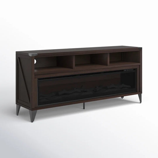 Bowrah TV Stand for Tvs up to 75" with Electric Fireplace Included