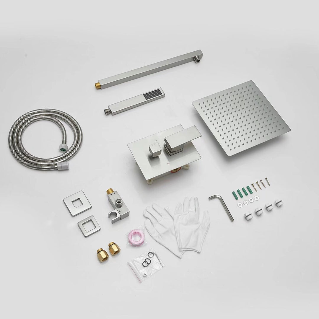 Rain Shower Faucet System Head Oil Rubbed Bronze with 10 Inch