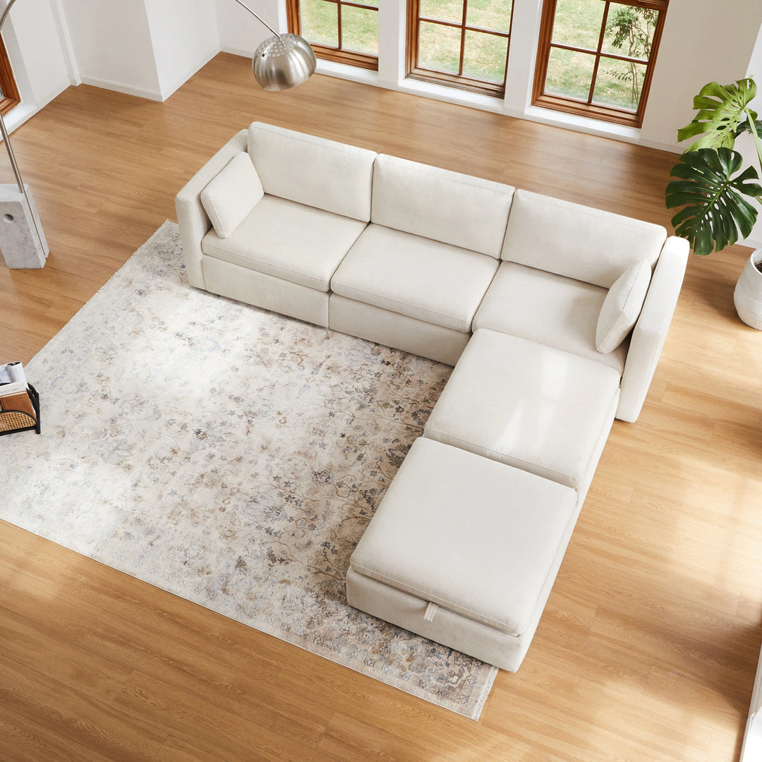 Mia Oversized Modular Sectional Fabric Sofa