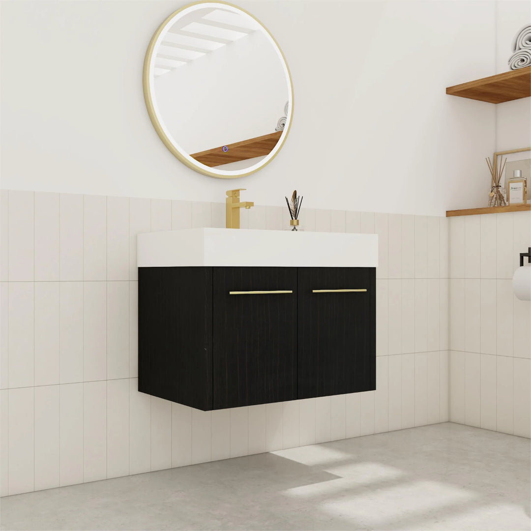 Bathroom Vanity with Sink in 24/30/36 Inch, Floating Bathroom Vanity with Soft Close Door