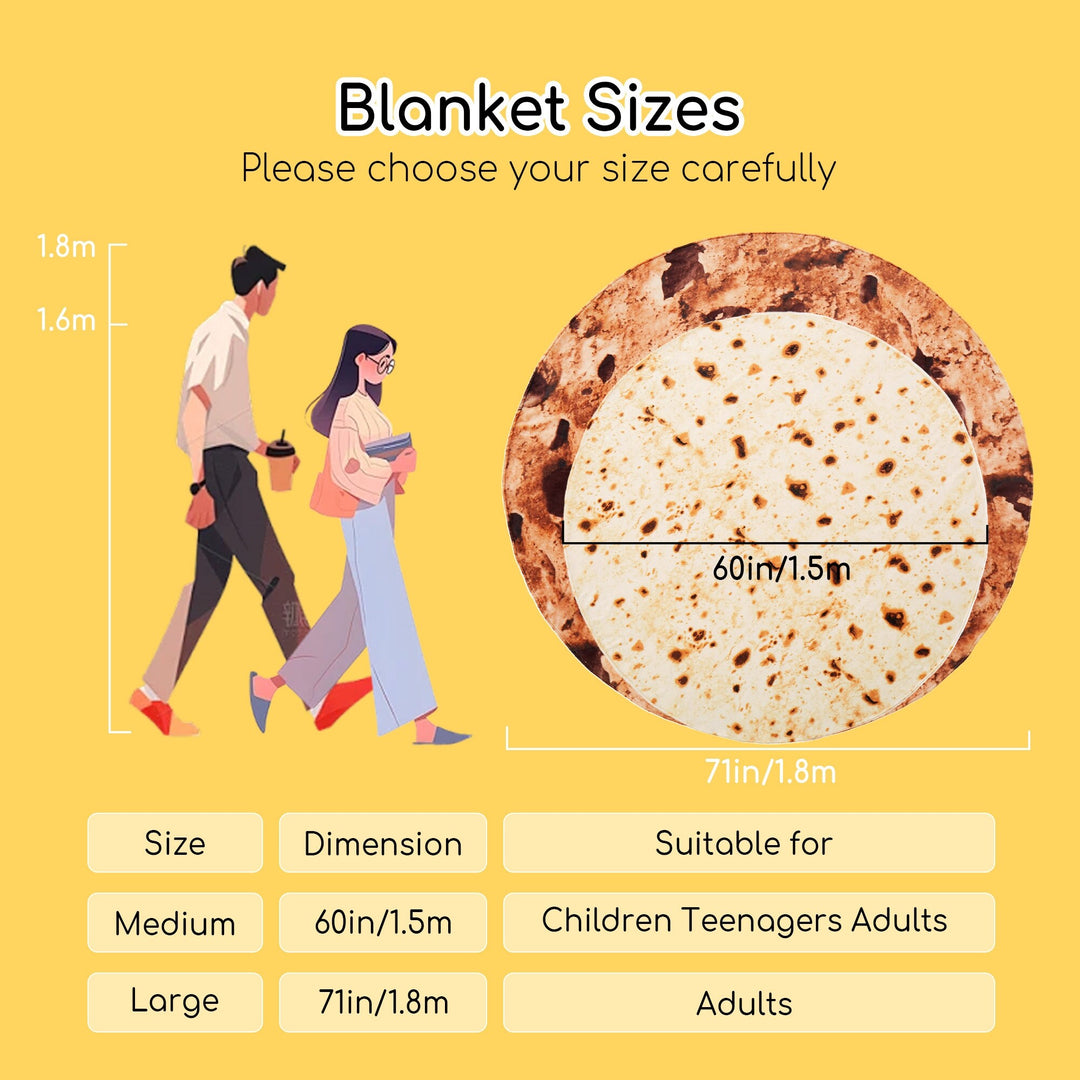 Kids' and Adult Halloween Food Throw Blanket, Microfiber Funny Food Blanket for Home or Dorm Decor