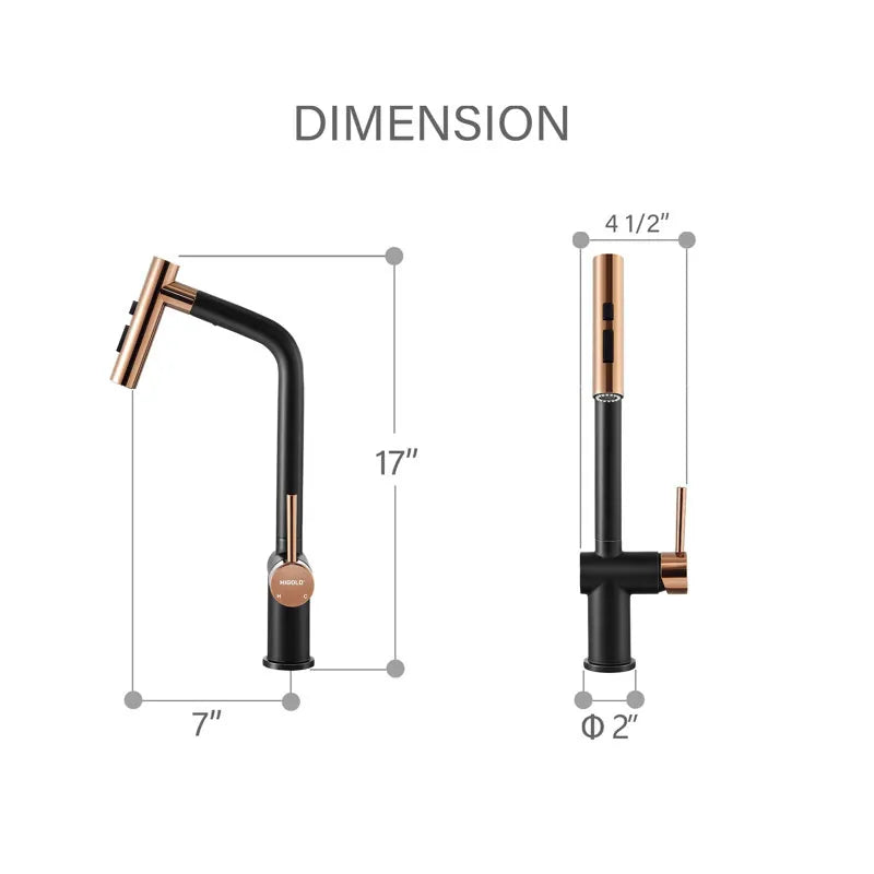 Kitchen Faucet with Pull down Sprayer, Cold & Hot Water Function