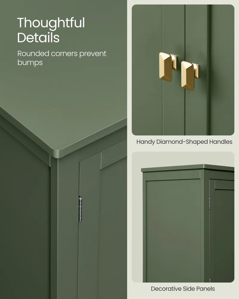 Arhavi 42.1" H Floor Storage Cabinet, Storage Unit, Freestanding Cabinet with 4 Doors