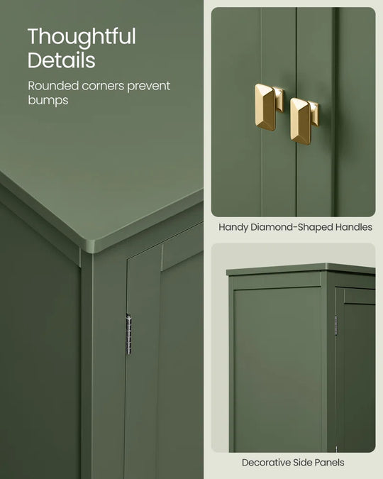 Arhavi 42.1" H Floor Storage Cabinet, Storage Unit, Freestanding Cabinet with 4 Doors