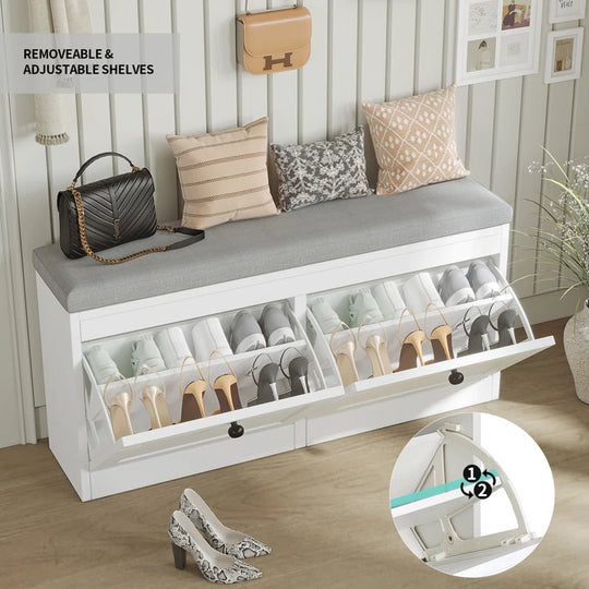 12 Pair Shoe Storage Bench