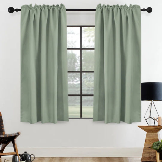 Blackout Solid Back Tab/Rod Pocket Bedroom Draperies Thermal Insulated Window Treatment Panels Room Darkening Blackout Drapes for Living Room