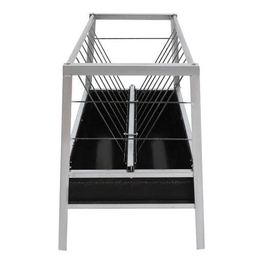 Large Capacity Livestock Feed Trough 2-In-1 Grain& Hay Feeder for Goats Sheep