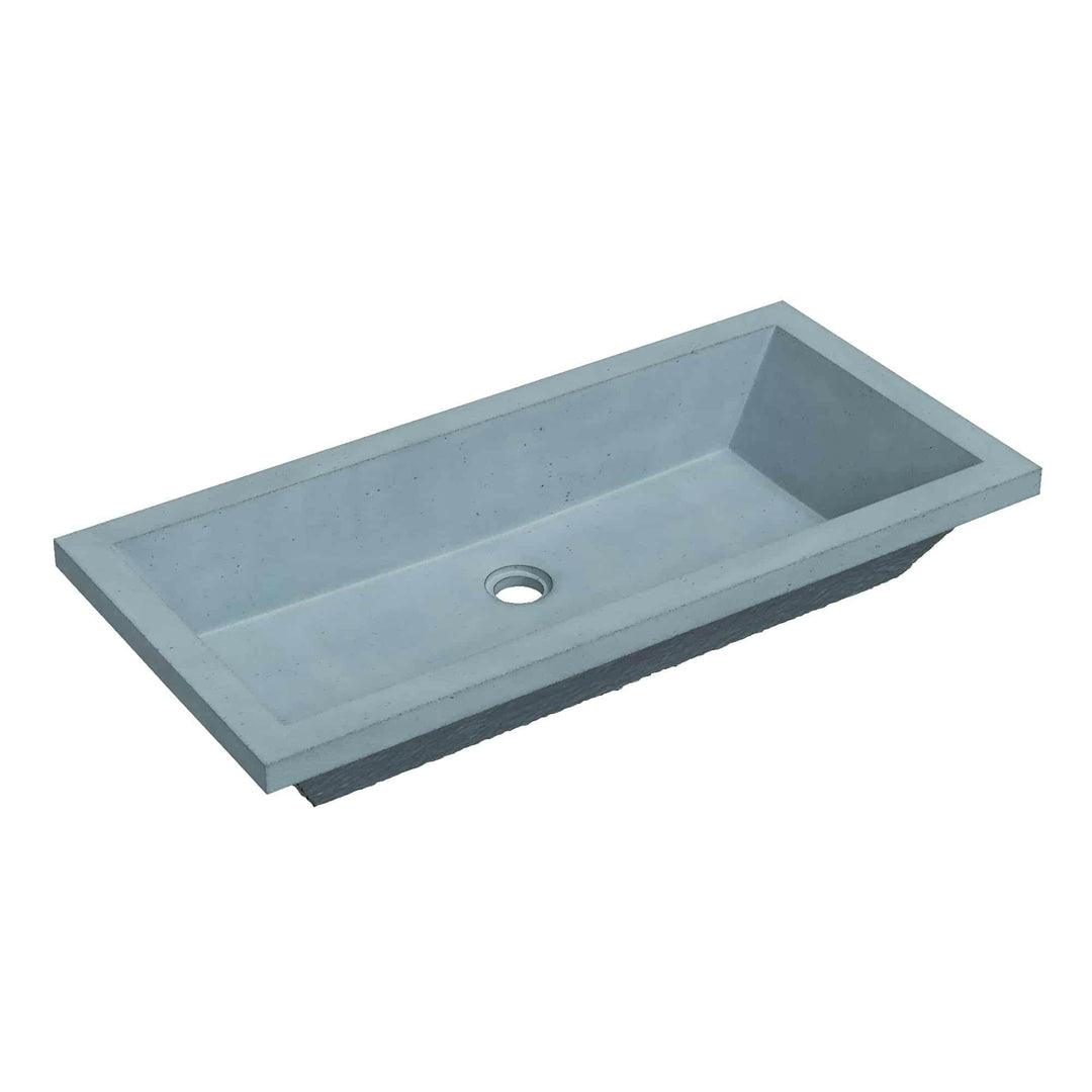 Arcata Nativestone Concrete Undermount Trough Bathroom Sink