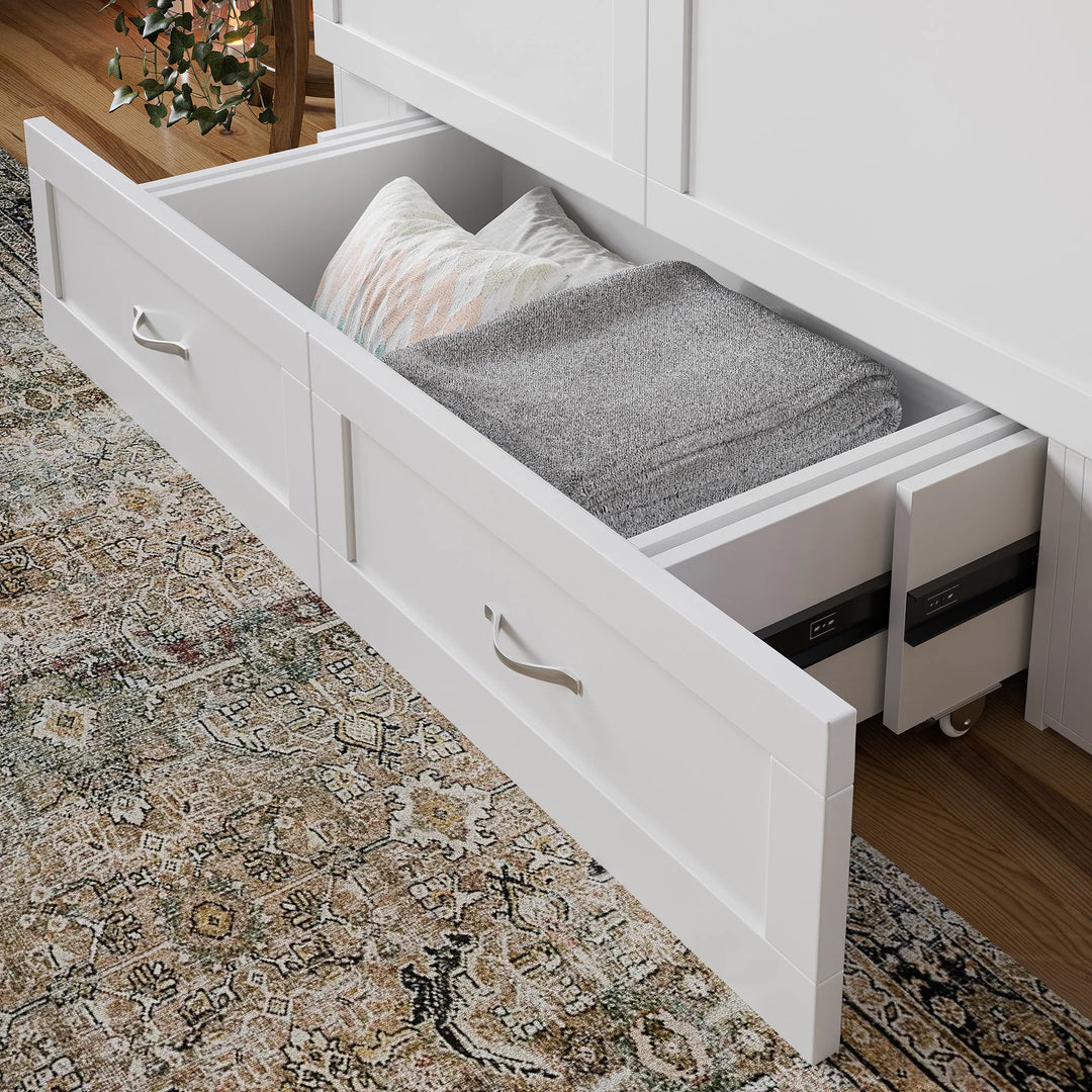 Hamilton Murphy Bed Chest with Mattress and Storage Drawer