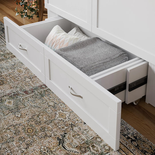 Hamilton Murphy Bed Chest with Mattress and Storage Drawer