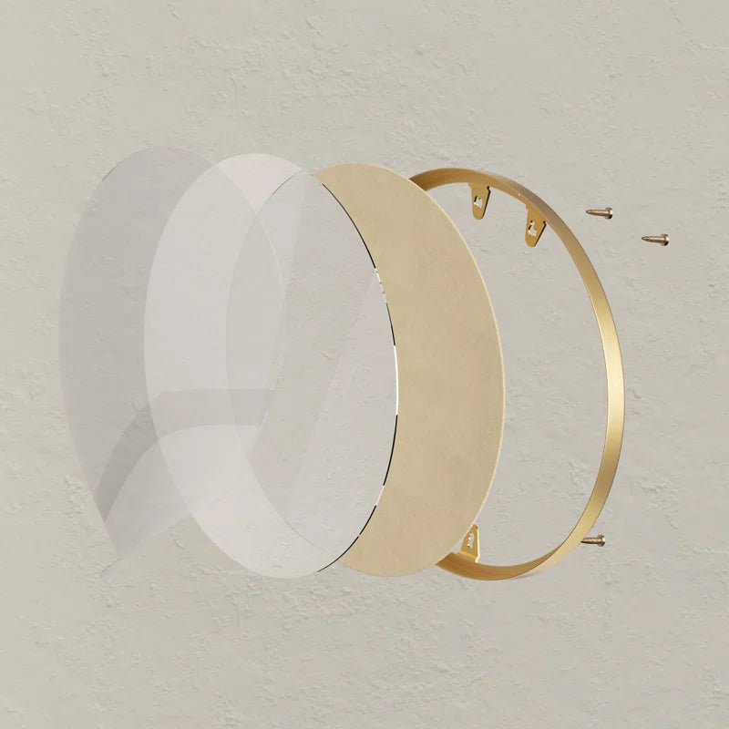 Hun Oval Vanity Mirror Wall Mounted Mirror Ideal for Bedroom, Entryway, Living Room