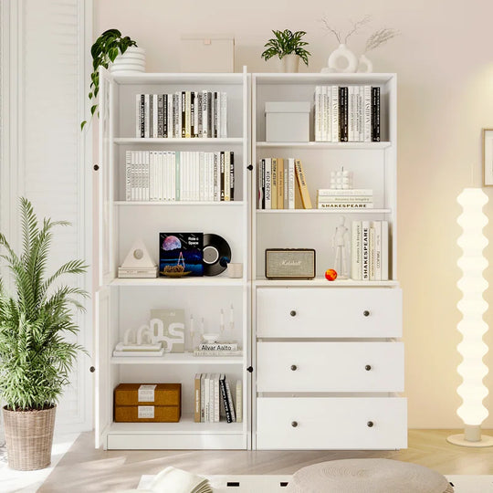 Kitchen Pantry Storage Cabinet, White(47.2"W X 71"H X 17.7"D)